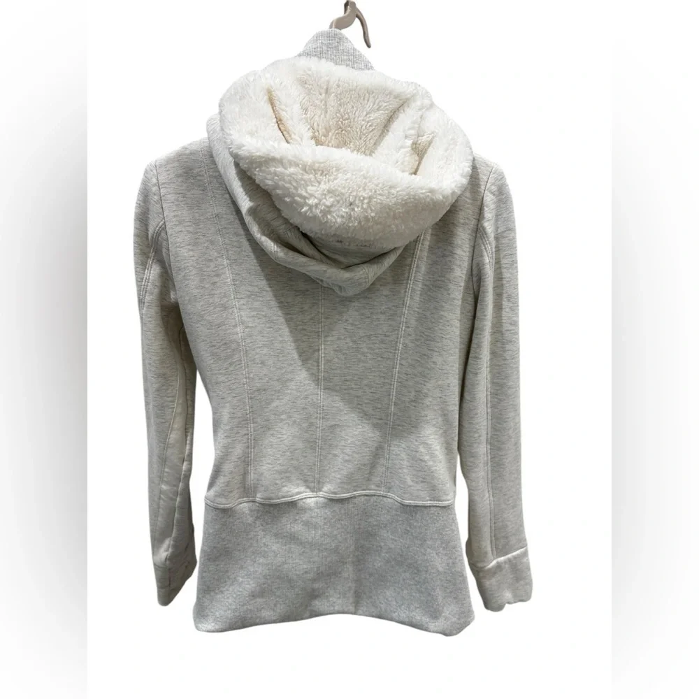 Darling Athleta Ivory Faux‎ Fur Lined Hooded Jacket  Polyester Size Small, Coat - Picture 8 of 8